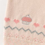Dave&Bella Toddler Girls Light Pink Sweet Jacquard Cozy Soft Cotton Cardigans