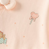 Dave&Bella Baby Girls Pink Cute Print Cotton Soft Comfortable Rompers