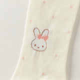 Dave&Bella Toddler Girls Beige Sweet Cute Rabbit Print Versatile Tights