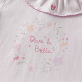 Dave&Bella Toddler Girls White/Purple Cute Doll Collar Cozy Cotton Print T-shirts