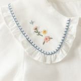 Dave&Bella Toddler Girls White/Pink Cotton Comfortbale Breathable Shirts