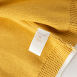 Dave&Bella Toddler Girls Yellow/Purple Doll Collar Cozy Cotton Elegant Knit Cardigans
