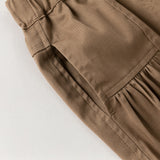Dave&Bella Toddler Girls Purple/Brown Cozy Ruffle Floral Embroidery Wide Leg Pants