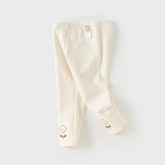 Dave&Bella Toddler Girls Pink/Beige/Apricot Comfortable Versatile Leggings