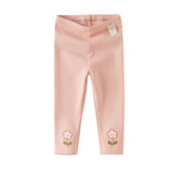 Dave&Bella Toddler Girls Pink/Beige/Apricot Comfortable Versatile Leggings