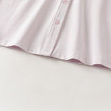 Dave&Bella Toddler Girls Purple/White Doll Collar Elegant Casual Comfortable T-shirts