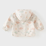 Dave&Bella Toddler Boys Dinosaur Forest Print Cotton Soft Waterproof Hooded Jackets