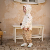 Dave&Bella Toddler Boys Dinosaur Forest Print Cotton Soft Waterproof Hooded Jackets
