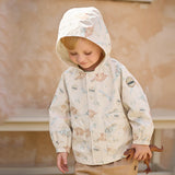 Dave&Bella Toddler Boys Dinosaur Forest Print Cotton Soft Waterproof Hooded Jackets