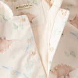 Dave&Bella Toddler Boys Dinosaur Forest Print Cotton Soft Waterproof Hooded Jackets
