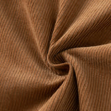 Dave&Bella Toddler Boys Brown Classic Simple Versatile Cozy Cotton Pants