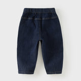 Dave&Bella Toddler Boys Denim Blue Fashion Loose Comfortable Jeans
