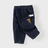 Dave&Bella Toddler Boys Denim Blue Fashion Loose Comfortable Jeans