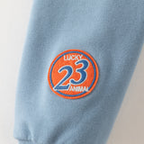 Dave&Bella Toddler Boys Blue Cozy Simple Versatile Round Collar Sweatshirts
