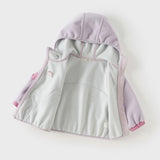 Dave&Bella Toddler Girls Multiple Colors Fleece Warm Soft Design Hooded Coats