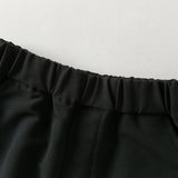 Dave&Bella Toddler Boys Black Simple Versatile Comfortable Jogger Pants
