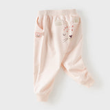 Dave&Bella Toddler Girls/Boys Pink/Grey Design Cute Print Capri Pants