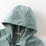 Dave&Bella Kid Girls/Boys Sea Green/Avocado Green/Pink Outdoor Hooded Jackets
