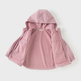 Dave&Bella Kid Girls/Boys Sea Green/Avocado Green/Pink Outdoor Hooded Jackets