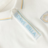 Dave&Bella Toddler Boys White Simple Versatile Comfortable Polos