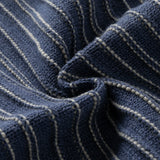 Dave&Bella Kid Boys Sea Blue Striped Classic Casual V-neck Versatile Cardigans