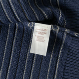 Dave&Bella Kid Boys Sea Blue Striped Classic Casual V-neck Versatile Cardigans
