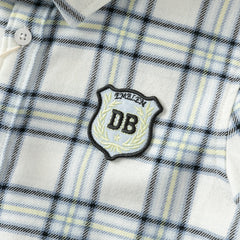 Dave&Bella Toddler Boys Blue White/Red Blue Plaid Cotton Comfortable Shirts