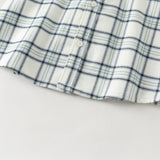 Dave&Bella Toddler Boys Blue White/Red Blue Plaid Cotton Comfortable Shirts