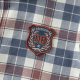 Dave&Bella Toddler Boys Blue White/Red Blue Plaid Cotton Comfortable Shirts