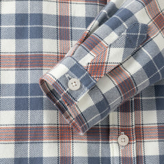 Dave&Bella Toddler Boys Blue White/Red Blue Plaid Cotton Comfortable Shirts