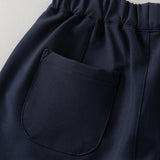 Dave&Bella Toddler Boys Navy Simple Casual Versatile Soft Pants