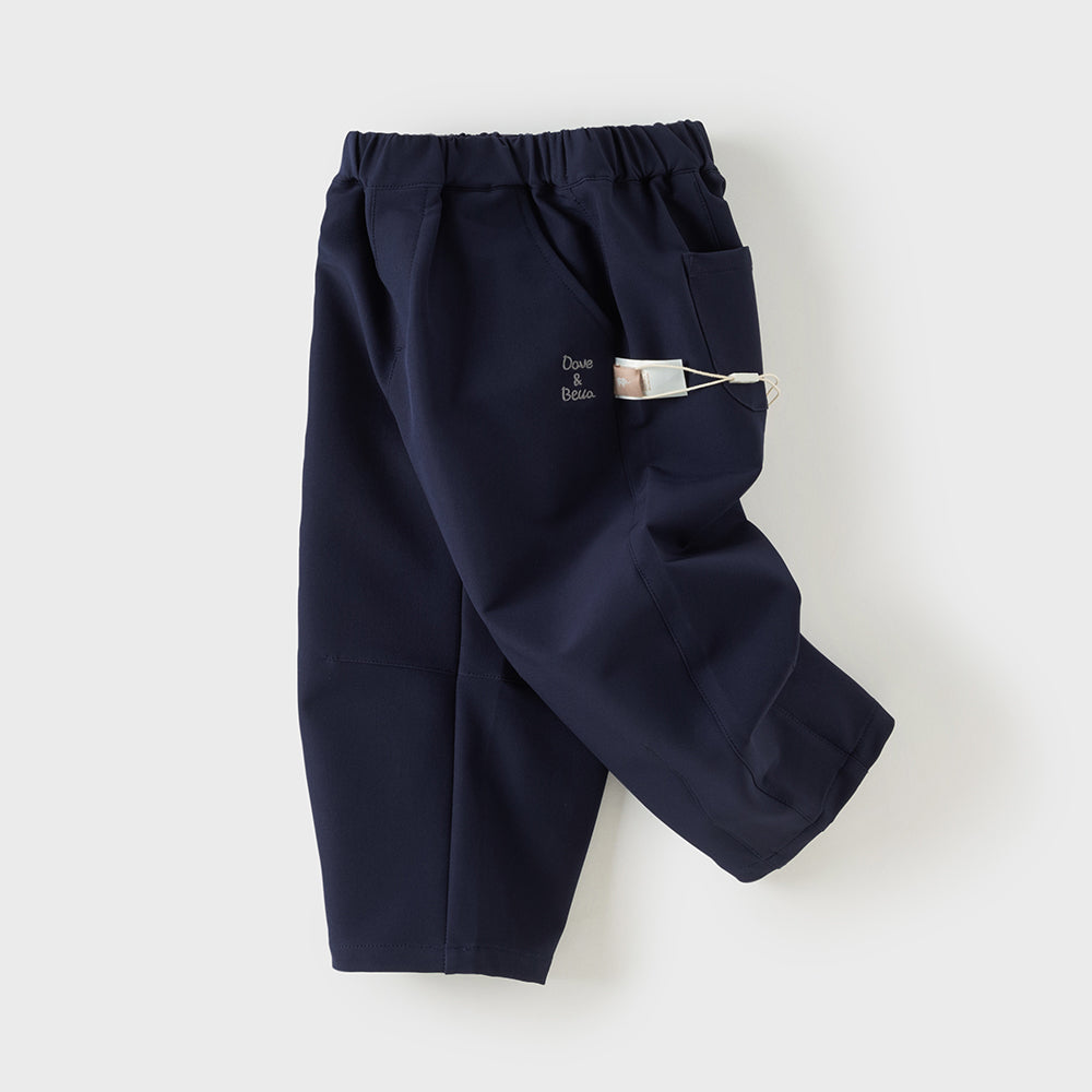 Dave&Bella Toddler Boys Navy Simple Casual Versatile Soft Pants