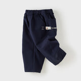 Dave&Bella Toddler Boys Navy Simple Casual Versatile Soft Pants