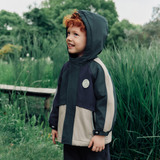Dave&Bella Toddler Boys Green Hooded Waterproof Outdoor Lightweight Fleece Jackets