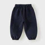 Dave&Bella Toddler Girls/Boys Purple/Navy Simple Versatile Soft Elastic Waist Jogger Pants