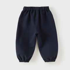 Dave&Bella Toddler Girls/Boys Purple/Navy Simple Versatile Soft Elastic Waist Jogger Pants