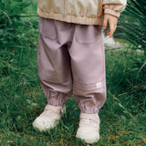 Dave&Bella Toddler Girls/Boys Purple/Navy Simple Versatile Soft Elastic Waist Jogger Pants