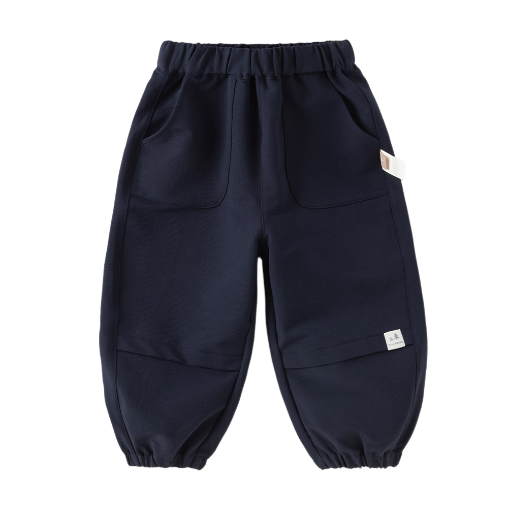 Dave&Bella Toddler Girls/Boys Purple/Navy Simple Versatile Soft Elastic Waist Jogger Pants