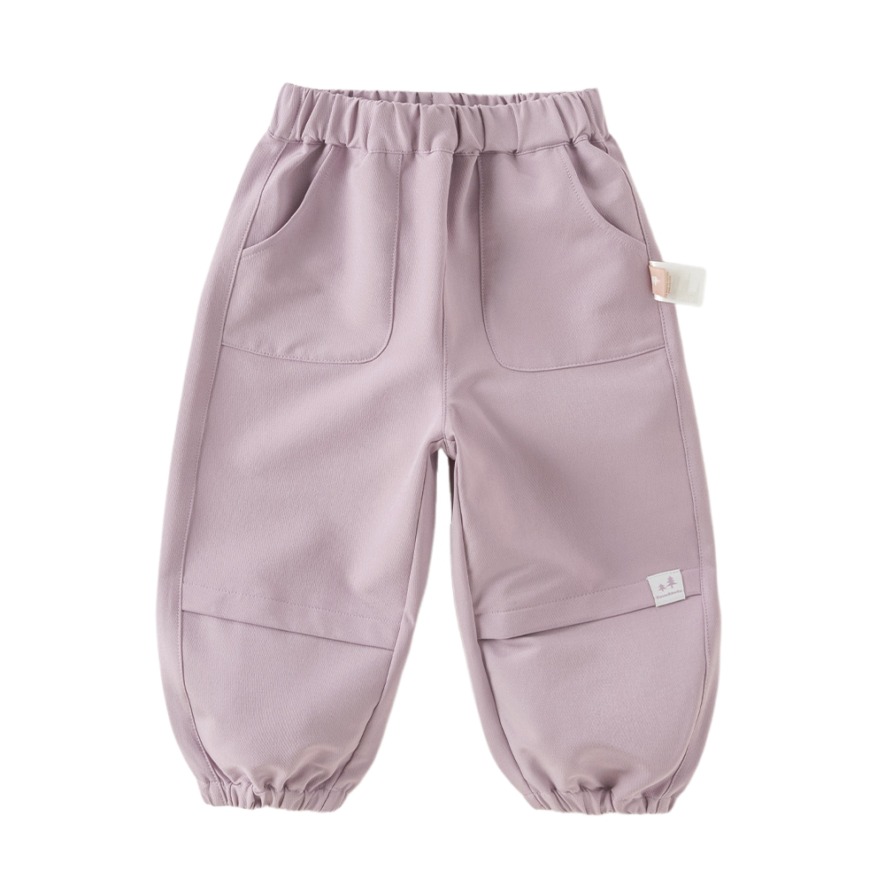Dave&Bella Toddler Girls/Boys Purple/Navy Simple Versatile Soft Elastic Waist Jogger Pants