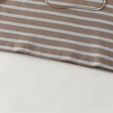 Dave&Bella Toddler Girls/Boys Gray Pink/Blue Striped Cute Print Soft Cotton T-shirts