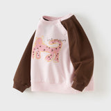 Dave&Bella Toddler Girls/Boys Pink/Green Cute Animal Print Comfortable Sweatshirts