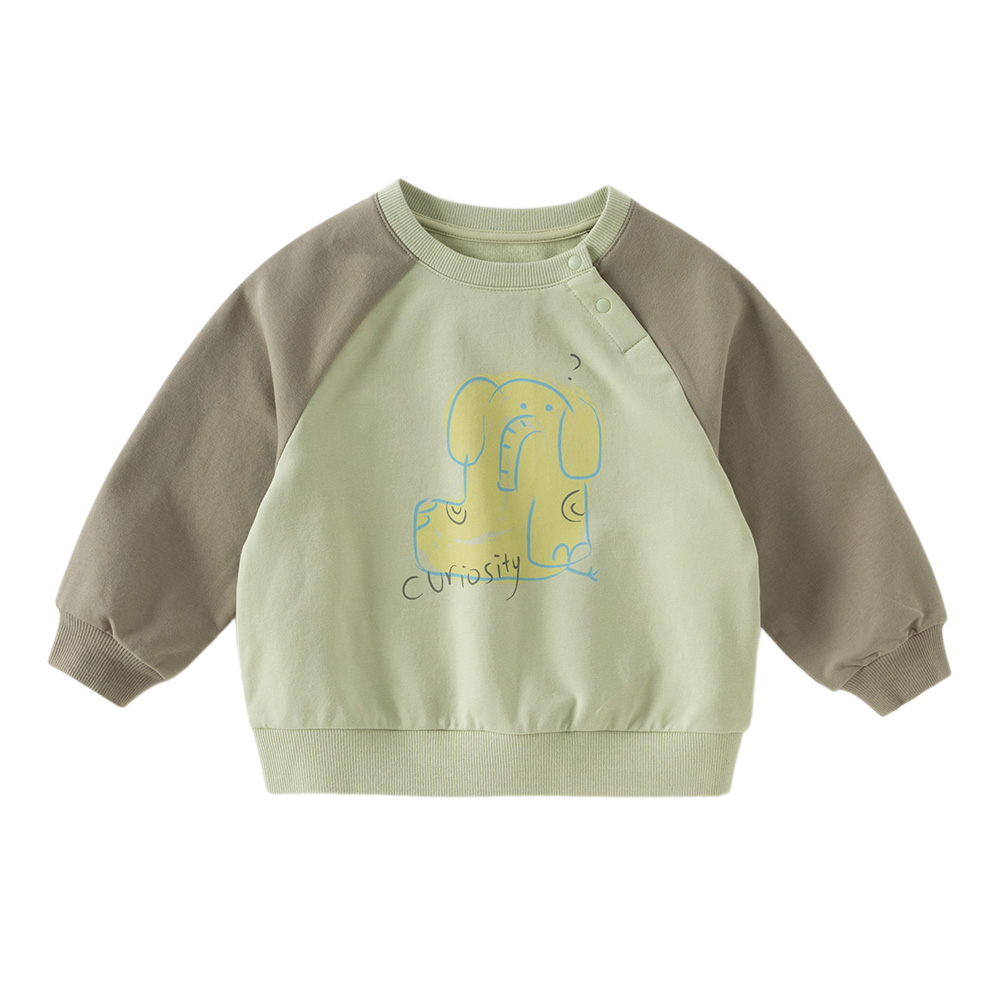 Dave&Bella Toddler Girls/Boys Pink/Green Cute Animal Print Comfortable Sweatshirts