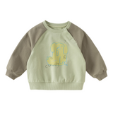 Dave&Bella Toddler Girls/Boys Pink/Green Cute Animal Print Comfortable Sweatshirts