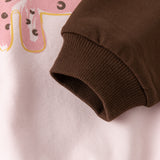 Dave&Bella Toddler Girls/Boys Pink/Green Cute Animal Print Comfortable Sweatshirts
