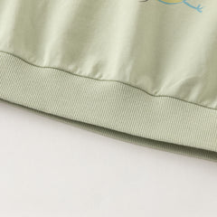 Dave&Bella Toddler Girls/Boys Pink/Green Cute Animal Print Comfortable Sweatshirts