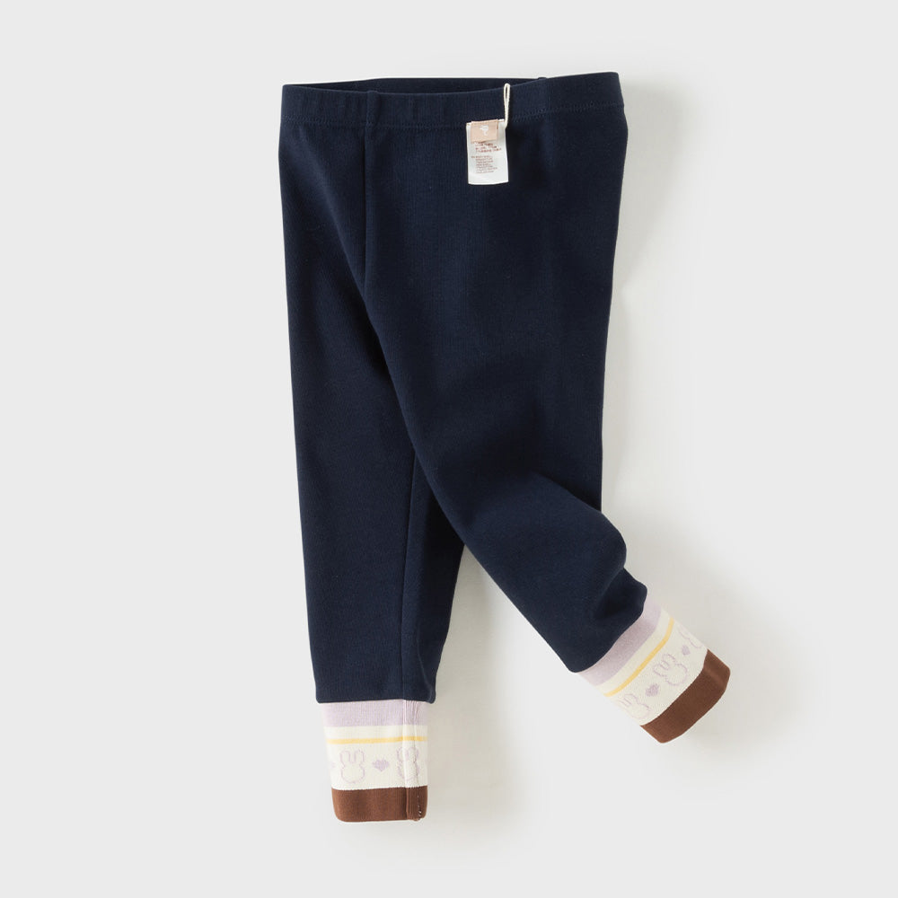 Dave&Bella Toddler Girls Navy/Grey Skinny Comfortable Versatile Leggings
