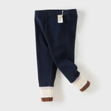 Dave&Bella Toddler Girls Navy/Grey Skinny Comfortable Versatile Leggings