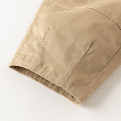 Dave&Bella Toddler Boys Khaki Simple Casual Loose Pocket Cargo Pants