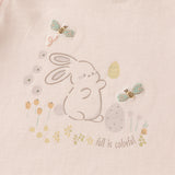 Dave&Bella Toddler Girls Pink Sweet Rabbit Print Cozy Soft Cotton T-Shirts