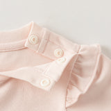 Dave&Bella Toddler Girls Pink Sweet Rabbit Print Cozy Soft Cotton T-Shirts